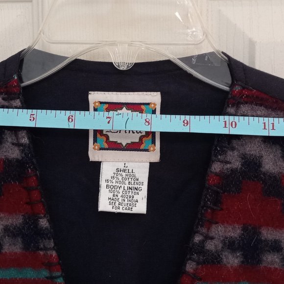 ERIKA Button Down Wool Blended Vest with Cotton Lining Womens Size Large - Picture 4 of 7